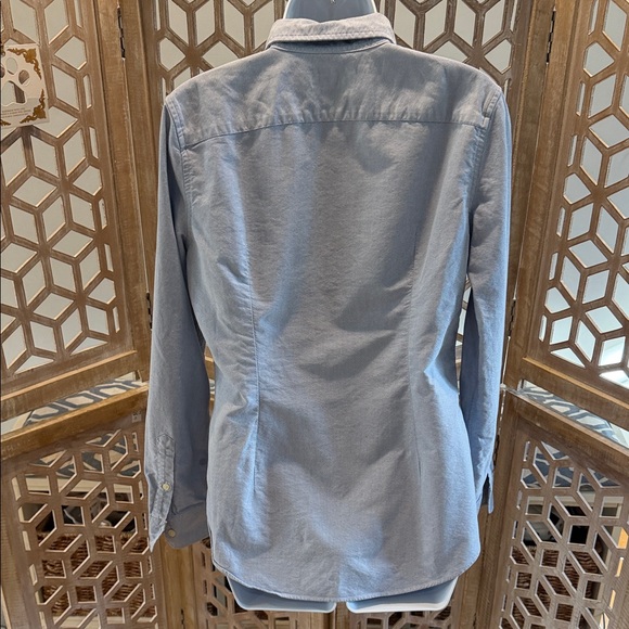 Ralph Lauren Bsr Blue Cotton Oxford Shirt Size M Custom Fit - Picture 11 of 12